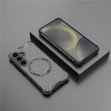 Husa pentru Samsung Galaxy S24, Techsuit HoneyComb Shield MagSafe, alb