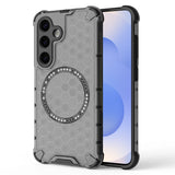 Husa pentru Samsung Galaxy S25, Techsuit HoneyComb Shield MagSafe, alb