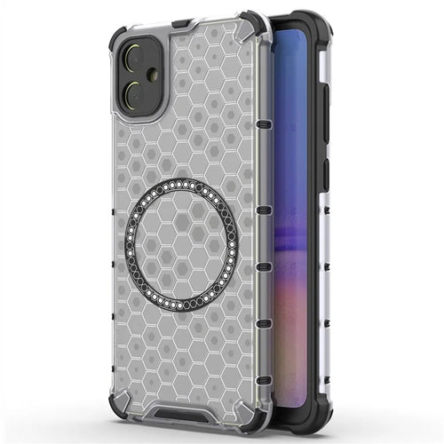 Husa pentru Samsung Galaxy A05, Techsuit HoneyComb Shield MagSafe, alb