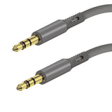 Adaptor, Techsuit Premium Cable Soundflex Ac3 3 5mm to Jack Hi Fi Quality Silica Gel 1m Koff A3d2de, Gri