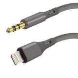 Adaptor, Techsuit Premium Cable Soundflex Ac5 Lightning to 3 5mm Jack Hi Fi Quality Silica Gel Koff A3d2de, Gri