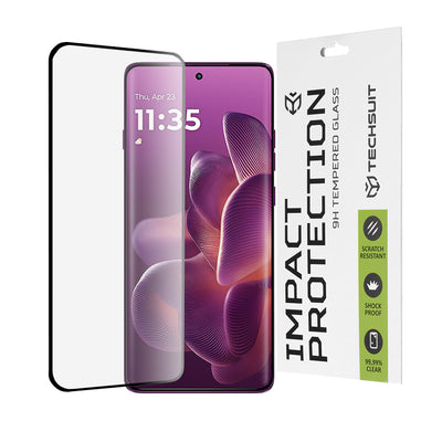 Folie de protectie pentru Motorola Edge 60 Pro, Techsuit 111D Full Cover / Full Glue Glass / 3D Curved Screen