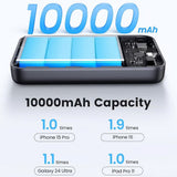 Baterie externa UGREEN PB761 (45763), Wireless magnetic Incarcare 15W, 10000mAh, PD30W, gri