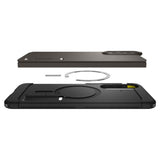 Husa pentru Samsung Galaxy S25 Edge, Spigen Tough Armor MagSafe (ACS09423), cenusiu