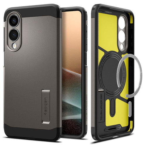 Husa pentru Samsung Galaxy S25 Edge, Spigen Tough Armor MagSafe (ACS09423), cenusiu