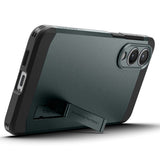 Husa pentru Samsung Galaxy S25 Edge, Spigen Tough Armor MagSafe (ACS09424), verde