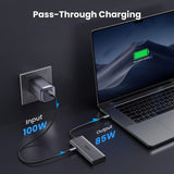 Hub USB UGREEN CM498 (15852), Type-C to 2x USB3.0, 2x Type-C, 2x HDMI, 5Gpbs, PD100W, gri