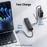 Hub USB UGREEN CM512 (45000), Type-C to 2x USB3.2, 1x RJ45 1000Mbps, 1x Hmdi, 2x Type-C, PD100W, 10Gbps, gri