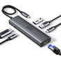 Hub USB UGREEN CM512 (45000), Type-C to 2x USB3.2, 1x RJ45 1000Mbps, 1x Hmdi, 2x Type-C, PD100W, 10Gbps, gri