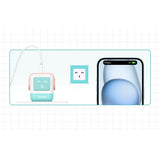 Incarcator retea UGREEN Uno RG CD361 (35855), cu Afisaj LED, GaN, Incarcare rapida, USB, 2x USB-C, QC4.0+, 65W, 3A, roz;albastru