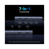 Hub USB UGREEN Docking station CM498 (45379), Type-C to 3x Type-C, 2x USB-A, 2x HDMI 4K@60Hz, 10Gpbs, PD100W, gri