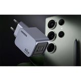 Incarcator retea UGREEN Nexode Pro X707 (35008), GaN, Incarcare rapida, Dual USB-C, QC4.0+, 45W, 5V/3A, gri