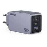 Incarcator retea UGREEN Nexode Pro X757 (25874), cu Cable, GaN, Incarcare rapida, USB, 2x Type-C, 100W, 3A, PD3.0, QC4.0+, gri