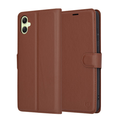 Husa pentru Samsung Galaxy A05, Techsuit Leather Folio, maro