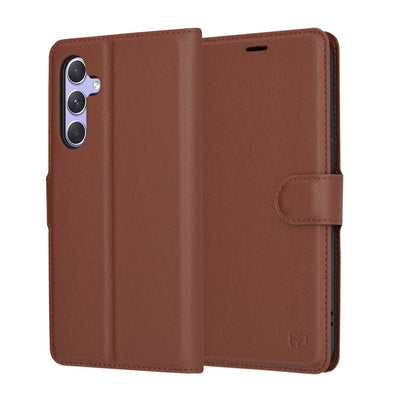 Husa pentru Samsung Galaxy A54, Techsuit Leather Folio, maro