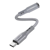 Adaptor Techsuit Premium Adaptor Cablu Soundflex (AC1), Type-C to 3.5mm Jack, Hi-Fi Quality, DAC Chip, Silica Gel