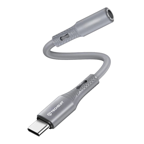 Adaptor Techsuit Premium Adaptor Cablu Soundflex (AC1), Type-C to 3.5mm Jack, Hi-Fi Quality, DAC Chip, Silica Gel