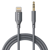 Adaptor, Techsuit Premium Cable Soundflex Ac5 Lightning to 3 5mm Jack Hi Fi Quality Silica Gel Koff A3d2de, Gri