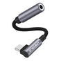 Adaptor Techsuit Premium Adaptor Cablu Musicdox (AC7), Type-C to 3.5mm Jack, Hi-Fi Sound, DAC Chip, 3A, 0.1m, Gri