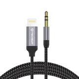 Adaptor, Techsuit Premium Cable Soundshell Ac10 Ios to 3 5mm Jack 16bit 48khz 1 5m Koff A3d2de, Gri