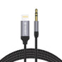 Adaptor, Techsuit Premium Cable Soundshell Ac10 Ios to 3 5mm Jack 16bit 48khz 1 5m Koff A3d2de, Gri