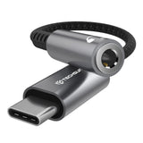 Adaptor Techsuit Premium Adaptor Cablu Sonicpix (AC14), Type-C to 3.5mm Jack, 3A, DAC Chip, Aluminum, Digital Decoder