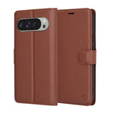 Husa pentru Google Pixel 9 Pro XL, Techsuit Leather Folio, maro