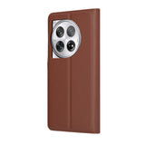 Husa pentru OnePlus 12, Techsuit Leather Folio, maro