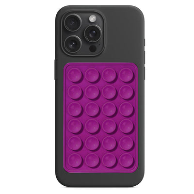 Suport de birou Techsuit Suport telefon (SP-PAD), Suction Pad pentru Selfies, Silicon, Adhesive Mount, Rectangular Shape, mov