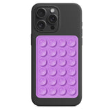 Suport de birou Techsuit Suport telefon (SP-PAD), Suction Pad pentru Selfies, Silicon, Adhesive Mount, Rectangular Shape, mov