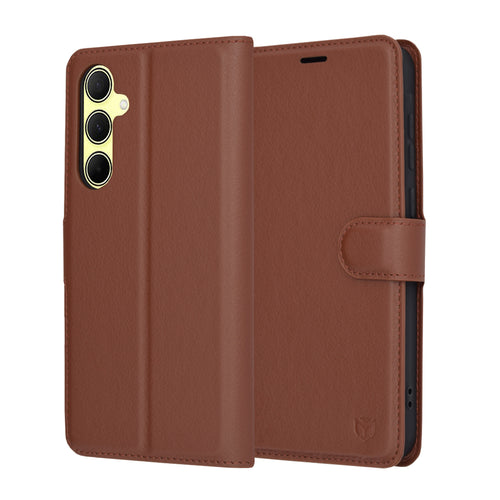 Husa pentru Samsung Galaxy A35 5G, Techsuit Leather Folio, maro