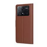 Husa pentru Xiaomi POCO X6 Pro, Techsuit Leather Folio, maro
