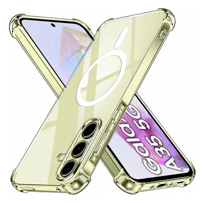 Husa pentru Samsung Galaxy A35 5G, Techsuit Shockproof Clear Silicone MagSafe, transparenta