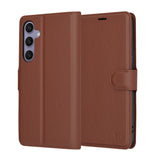 Husa pentru Samsung Galaxy S24 Plus, Techsuit Leather Folio, maro