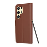 Husa pentru Samsung Galaxy S24 Ultra, Techsuit Leather Folio, maro