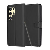 Husa pentru Samsung Galaxy S24 Ultra, Techsuit Leather Folio, maro