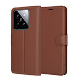 Husa pentru Xiaomi 14, Techsuit Leather Folio, maro