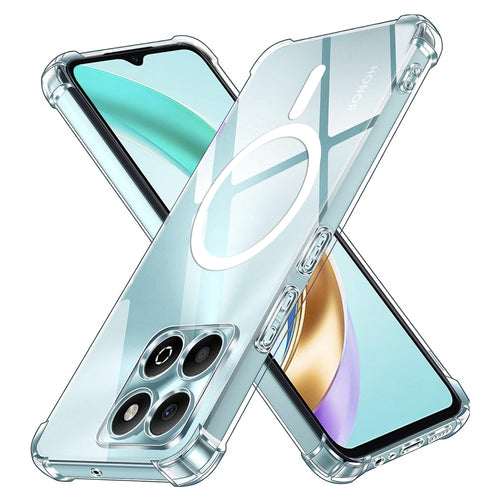 Husa pentru Honor X6b, Techsuit Shockproof Clear Silicone MagSafe, transparenta