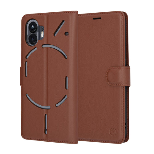Husa pentru Nothing Phone (2), Techsuit Leather Folio, maro
