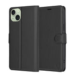 Husa pentru iPhone 15 Plus, Techsuit Leather Folio, maro