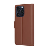 Husa pentru iPhone 15 Pro, Techsuit Leather Folio, maro