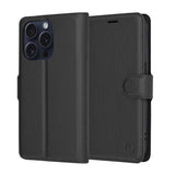 Husa pentru iPhone 15 Pro, Techsuit Leather Folio, maro