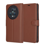 Husa pentru Honor Magic5 Pro, Techsuit Leather Folio, maro