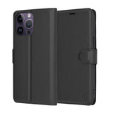 Husa pentru iPhone 14 Pro Max, Techsuit Leather Folio, maro