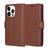 Husa pentru iPhone 14 Pro, Techsuit Leather Folio, maro