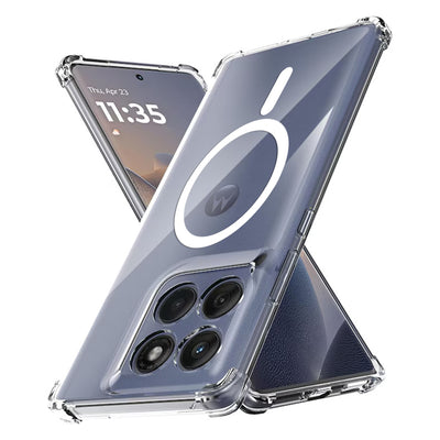 Husa pentru Motorola Edge 60 Fusion, Techsuit Shockproof Clear Silicone MagSafe, transparenta