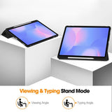 Husa tableta pentru Samsung Galaxy Tab S10 FE Plus, Techsuit Flex Trifold (cu Pencil Holder), gri