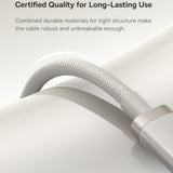 Cablu Baseus de date Titanium (P10378100G21-01), USB-C to Type-C, 100W, Incarcare rapida, 480Mbps, 2m, auriu