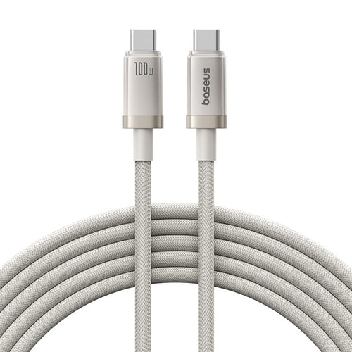 Cablu Baseus de date Titanium (P10378100G21-01), USB-C to Type-C, 100W, Incarcare rapida, 480Mbps, 2m, auriu