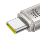 Cablu Baseus de date Titanium (P10378100G21-01), USB-C to Type-C, 100W, Incarcare rapida, 480Mbps, 2m, auriu